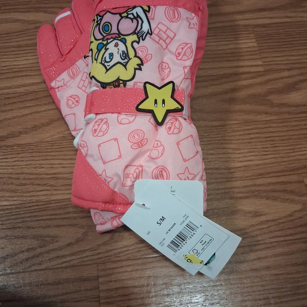 Kids Pink Character Mittens